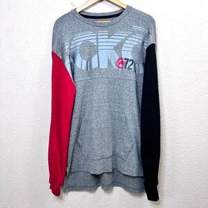 Ecko Unltd Size L Men Gray Hi-Low Kangaroo Pocket Sweatshirt